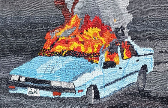 Caroline Larsen's Woven, Illustrative Paintings