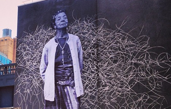 New Mural collaboration from JR and Jose Parla in New York