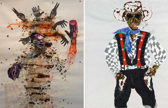 Paintings by Kura Shomali and Steve Bandoma