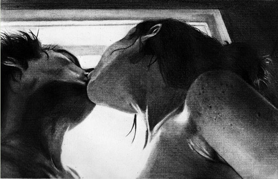 Intimate Charcoal Works from Nothought