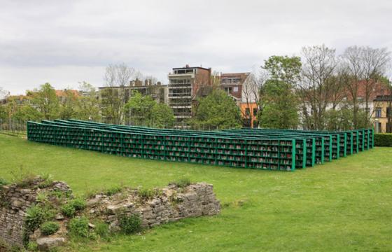 The Bookyard: An Outdoor Public Library by Massimo Bartolini