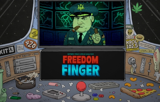 Freedom Finger is a Bat$#!% crazy space shooter from the minds of Travis Millard and Jim Dirschberger