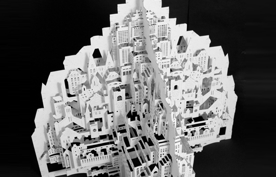 3D Miniature Paper Architecture by Ingrid Siliakus