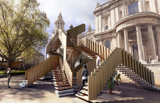 MC Escher-inspired "Endless Stair" @ St. Paul's Cathedral, London