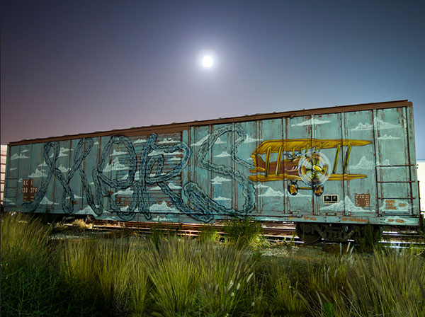 Skywriting on trains