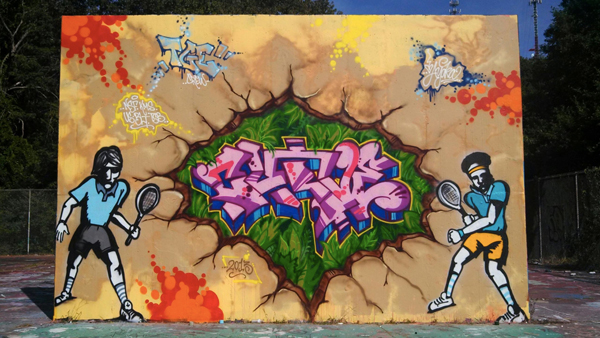 Handball court makeover by Curve