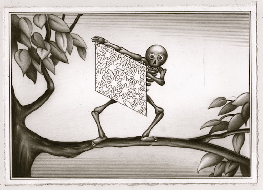 RYCH NFA SKELETON CUM 2019. Graphite on paper. 18 x 255 cm 7 x 10 in