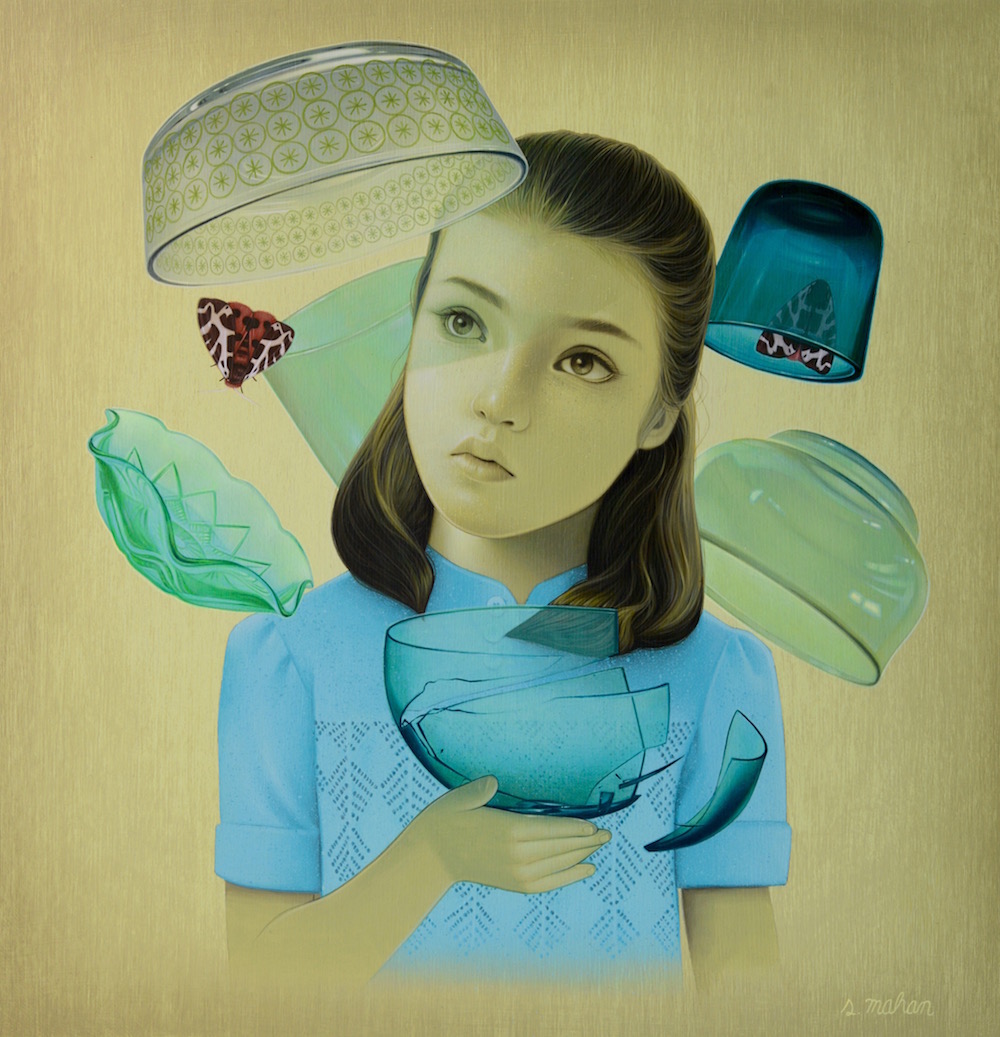 Sean Mahan Half Full of Emptiness Acrylic on Wood 1000wide
