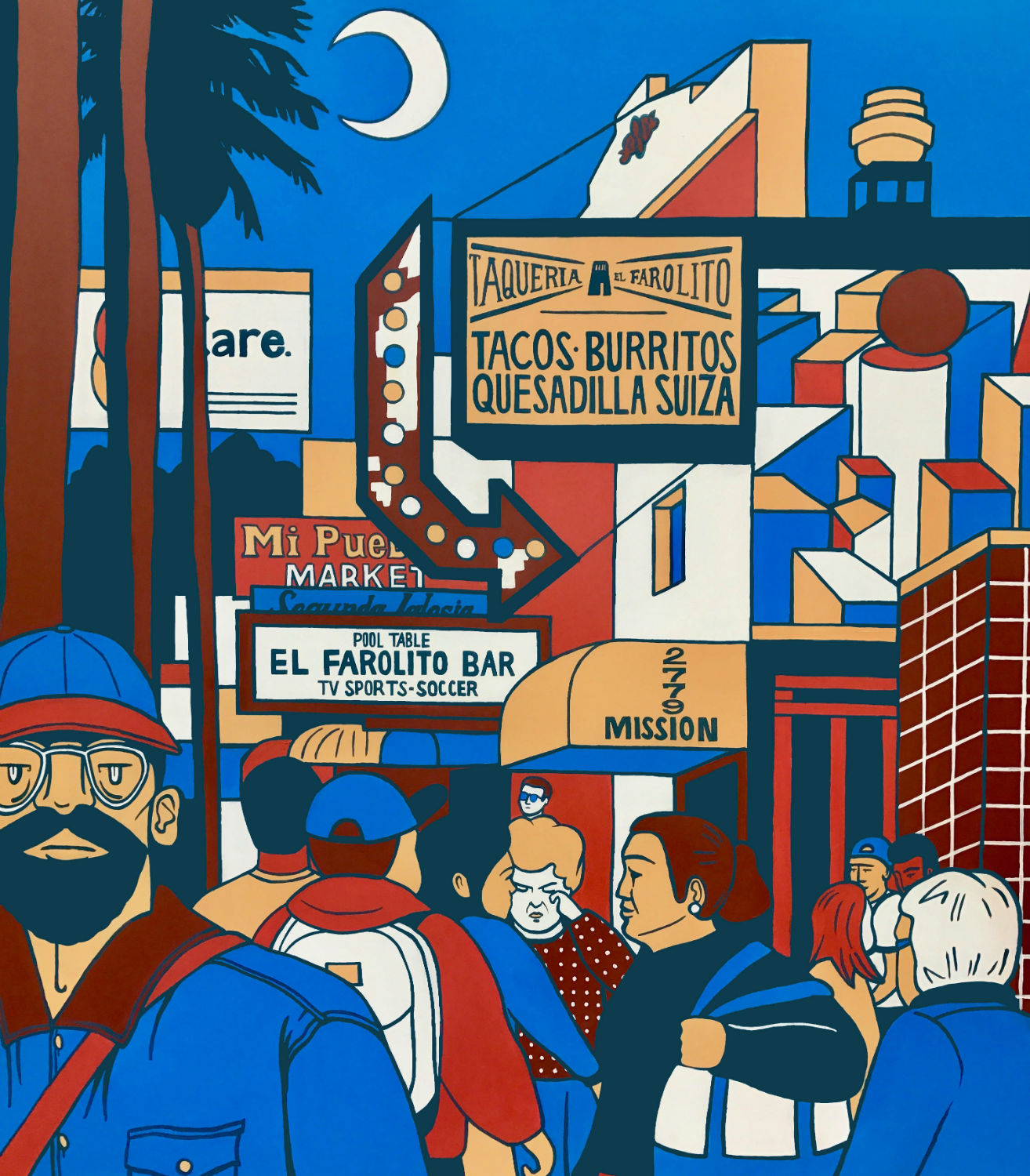 EL FAROLITO 48 in x 42 in acylic on panel 2017 2200