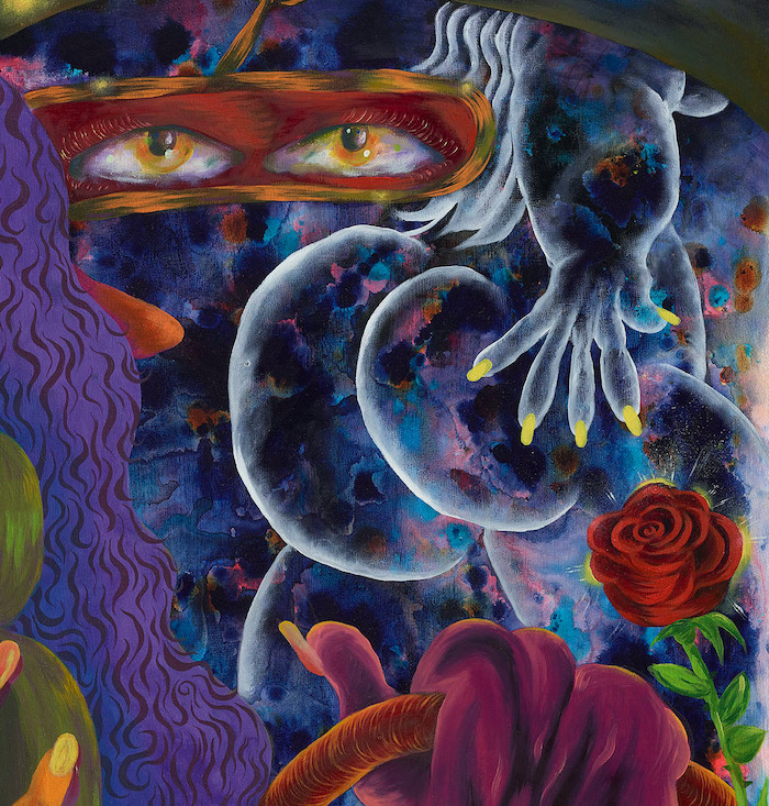 Ana Benaroya On The Run 2020 Acrylic and oil paint on canvas 120.65h x 100.33w cm 47.50h x 39.50w in ABY010 copy