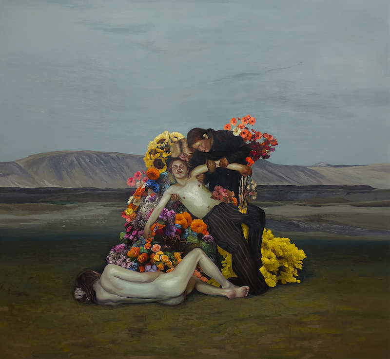 Vida plácida protégenos de todo mal II Óleo sobre lienzo 180 x 195 cm 2021