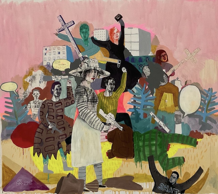 GregoryRick In the shadow of the Second Amendment 48x48in