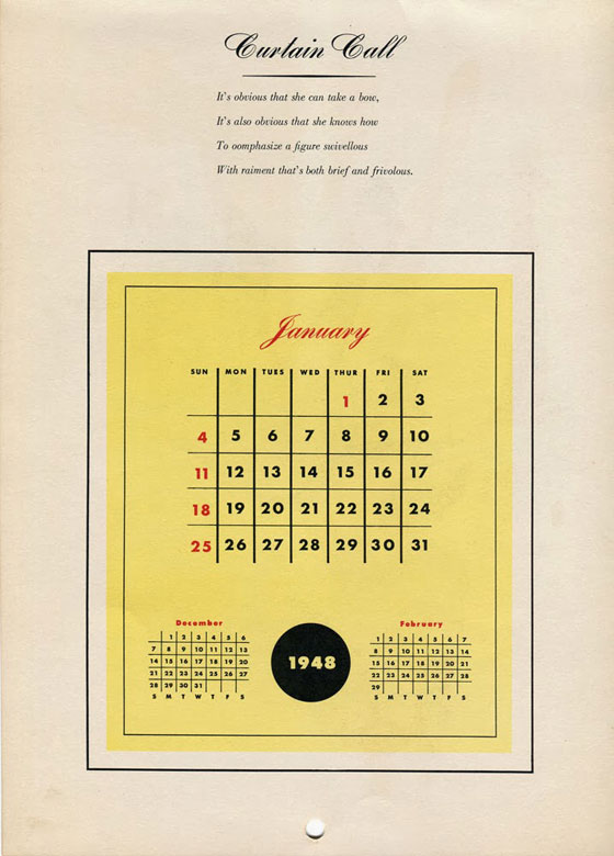 Esquire&#039;s Calendar Girls, 1948 article image 1