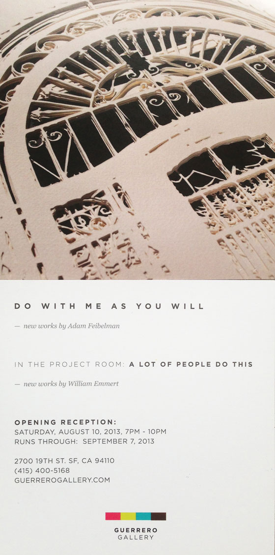 Adam Feibelman 'Do With Me As You Will' at Guerrero Gallery article image 1