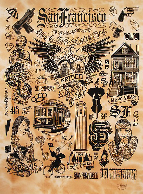 Juxtapoz Magazine - Mike Giant's SF Tattoo Flash Juxtapoz Magazine - Mike Giant's SF Tattoo Flash