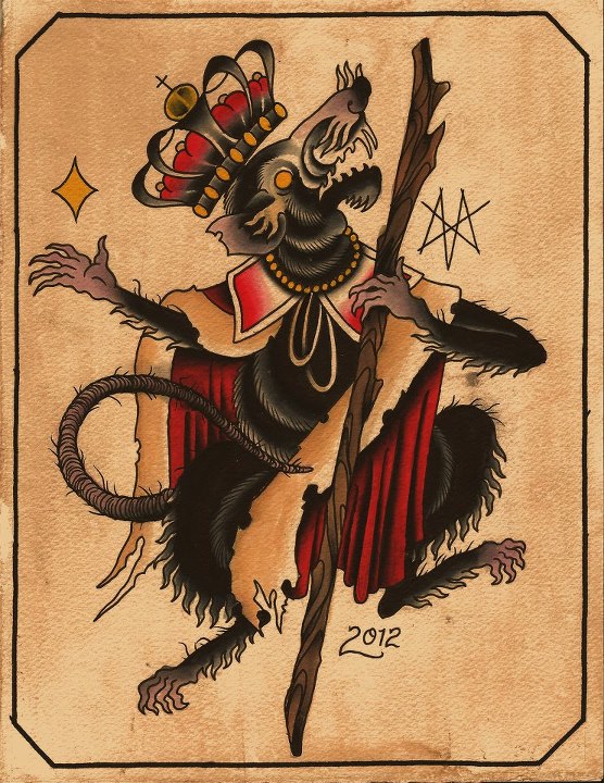 Juxtapoz Magazine - King Rat Tattoo Flash