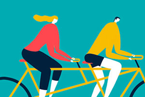 magoz_illustration_ilustrcion_tandem_cycle_bici_pareja