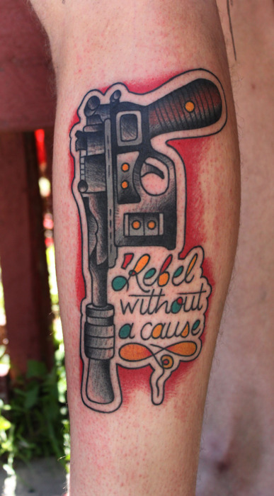 Tattooed rebel without a cause