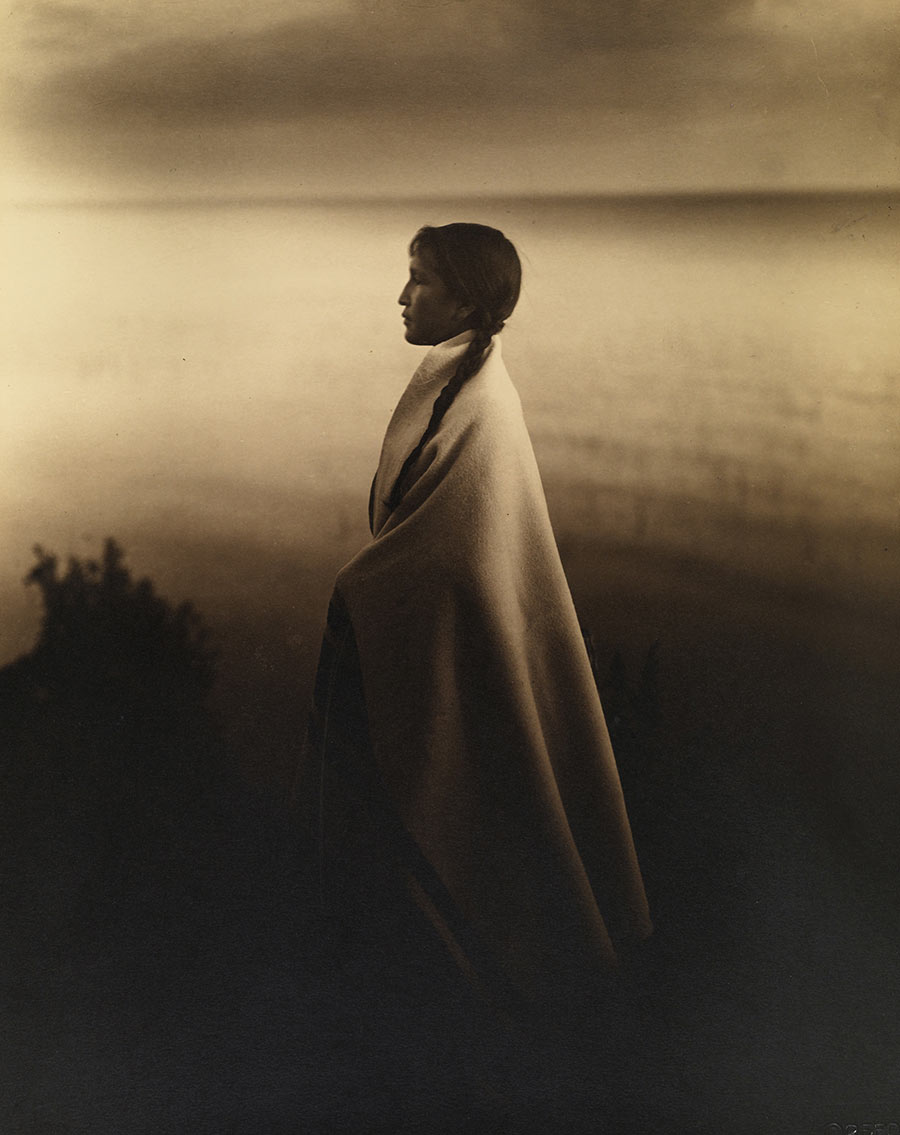 Portrait of an Ojibway, or Chippewa Indian girl in 1907. Photograph by Roland W. Reed, National Geographic