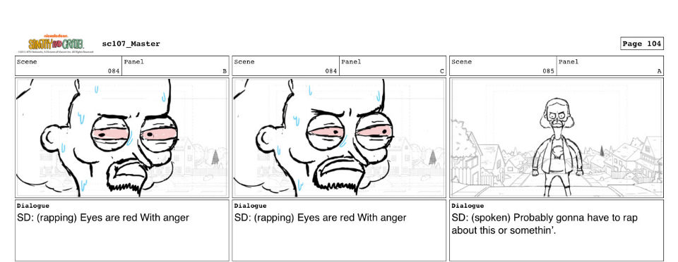 "Street Dogg" story board