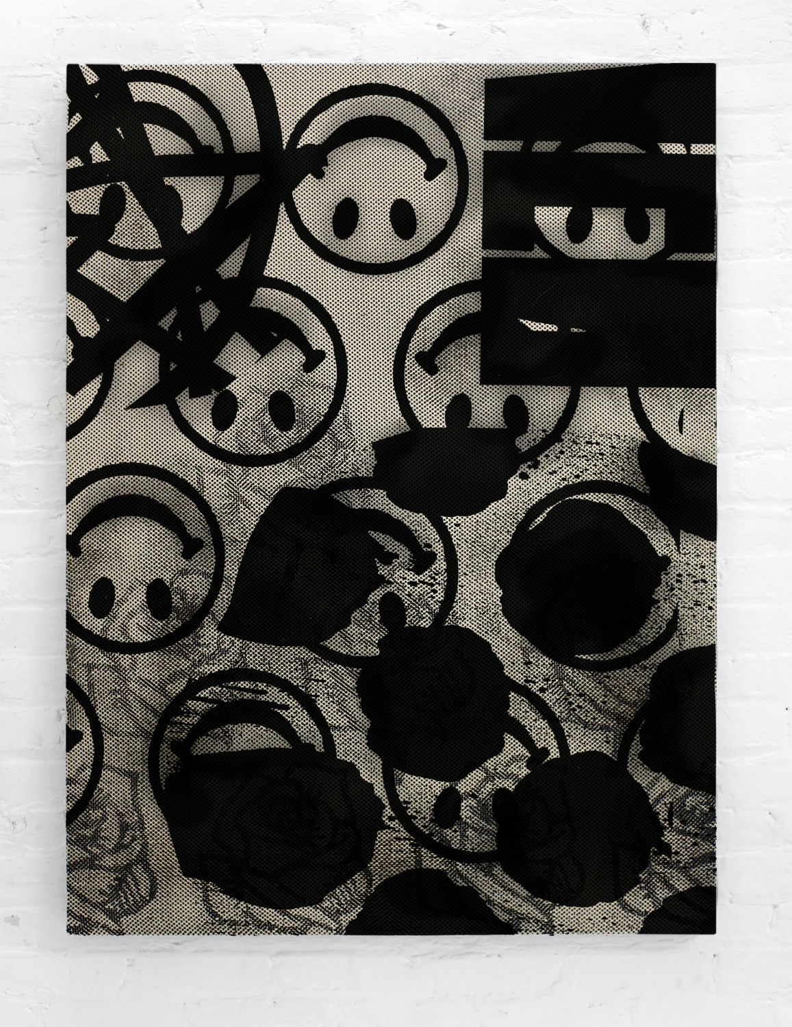 Untitled (Xerox Flowers), Polyurethane, PVC, Toner, Canvas