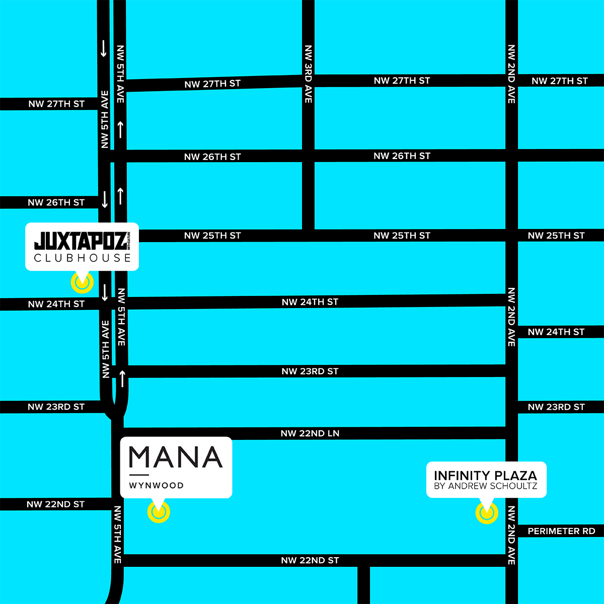 Juxtapoz Clubhouse map