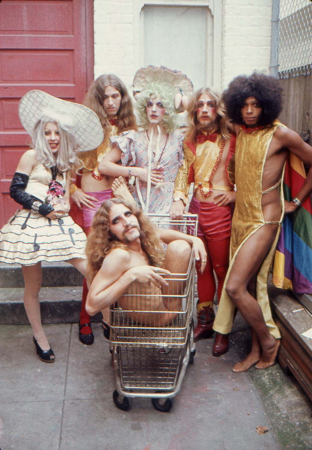 Clay Geerdes: Cockettes Go Shopping, 1972; digital print; 42 x 28 in.; courtesy David Miller, from the estate of Clay Geerdes.