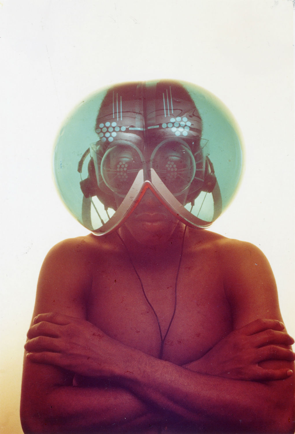 Haus-Rucker-Co.: Environment Transformer / Fliegenkopf (Environment Transformer / Flyhead), 1968; digital print; Archive Zamp Kelp. Photo: Gerald Zugmann, © Haus-Rucker-Co.