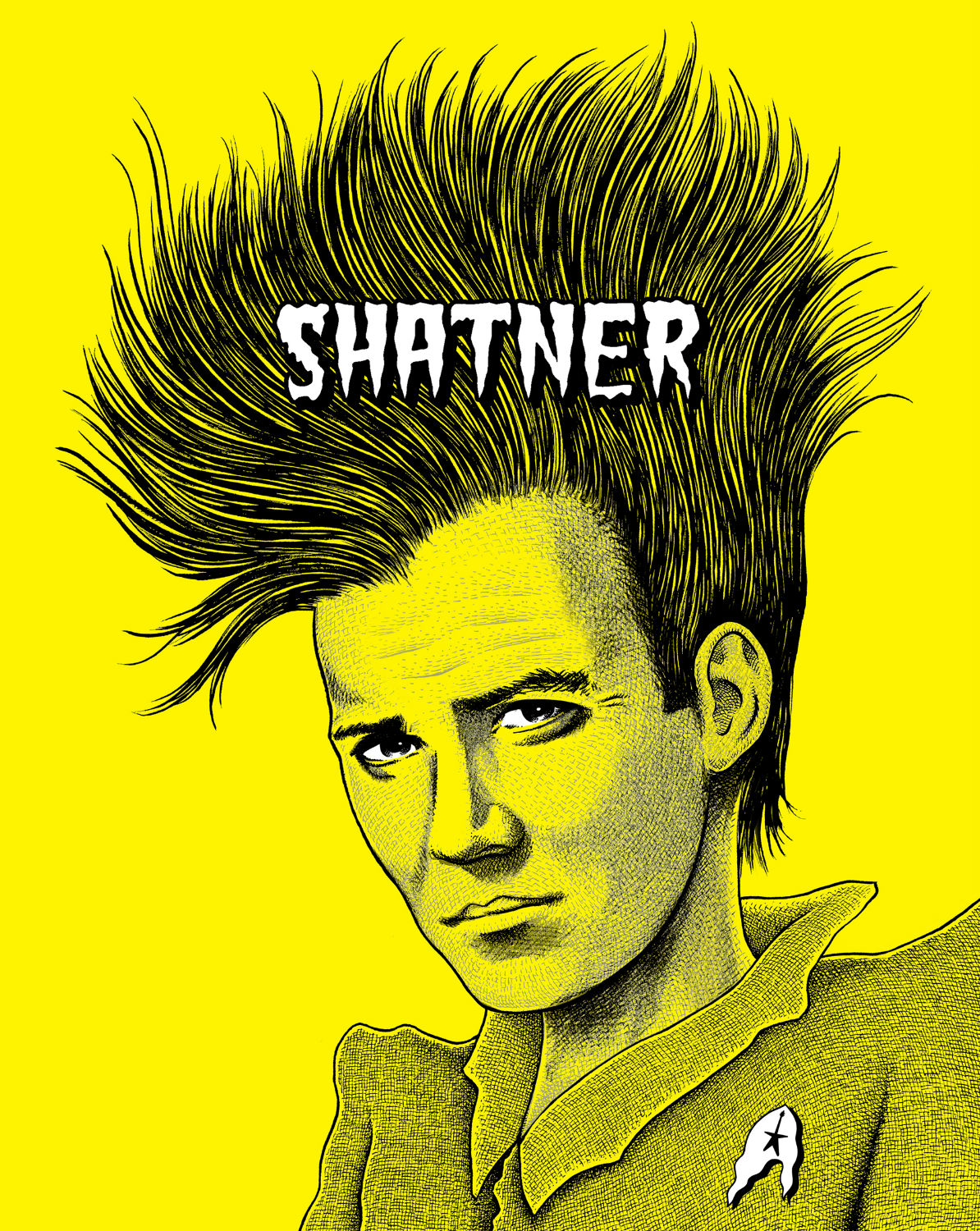 Shatner ‘Covered in Punk’ Artwork by Stephen Blickenstaff © 2018 Caf Muzeck, LLC. All Rights Reserved