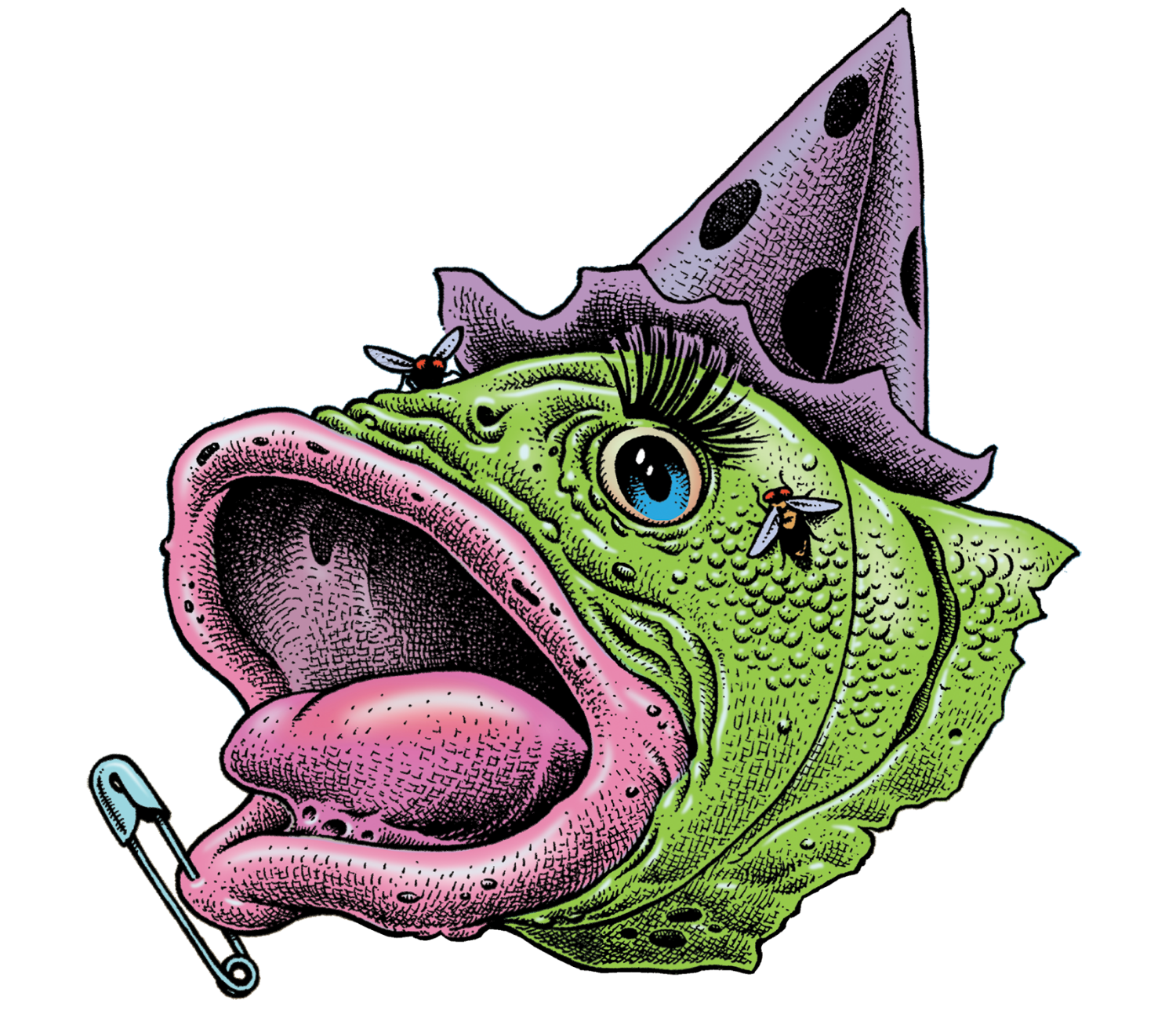 ‘Covered in Punk’ Fish Head illustrated by Stephen Blickenstaff. © 2018 Caf Muzeck, LLC. All Rights Reserved