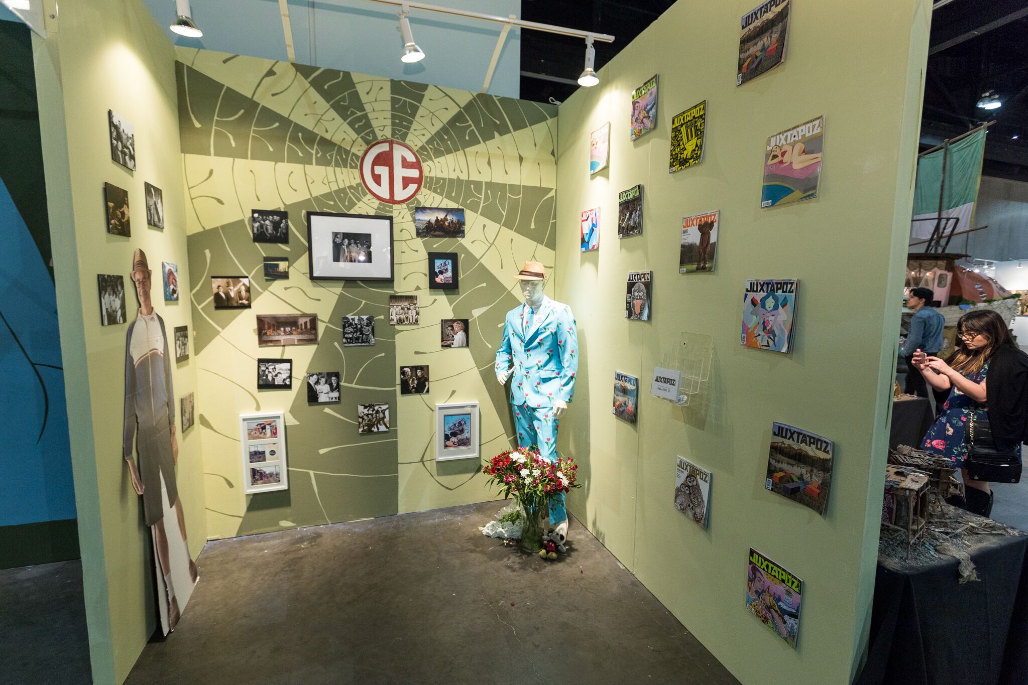 There was a booth dedicated to the memory of Greg Escalante, including some funny photos with Greg photoshopped in, some issues of Juxtapoz (of which he is a co-founder,) and a mannequin wearing one of his signature suits and hats.
