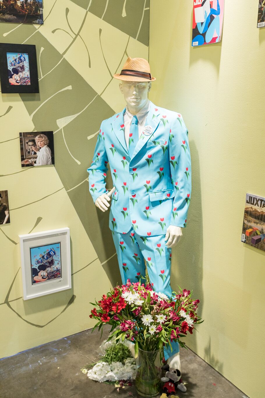 A close-up of the mannequin in the Greg Escalante Tribute Booth