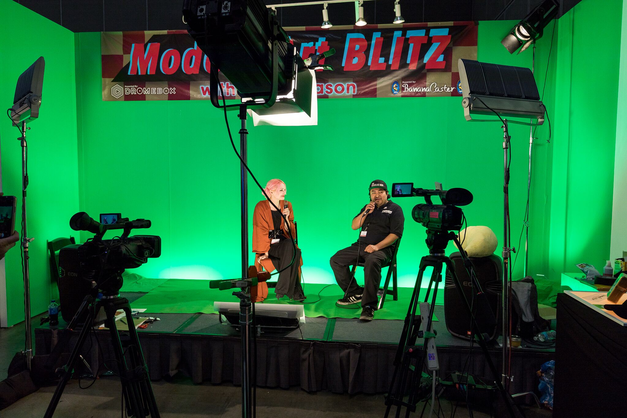 Mab Graves being interviewed for the Modern Art Blitz podcast