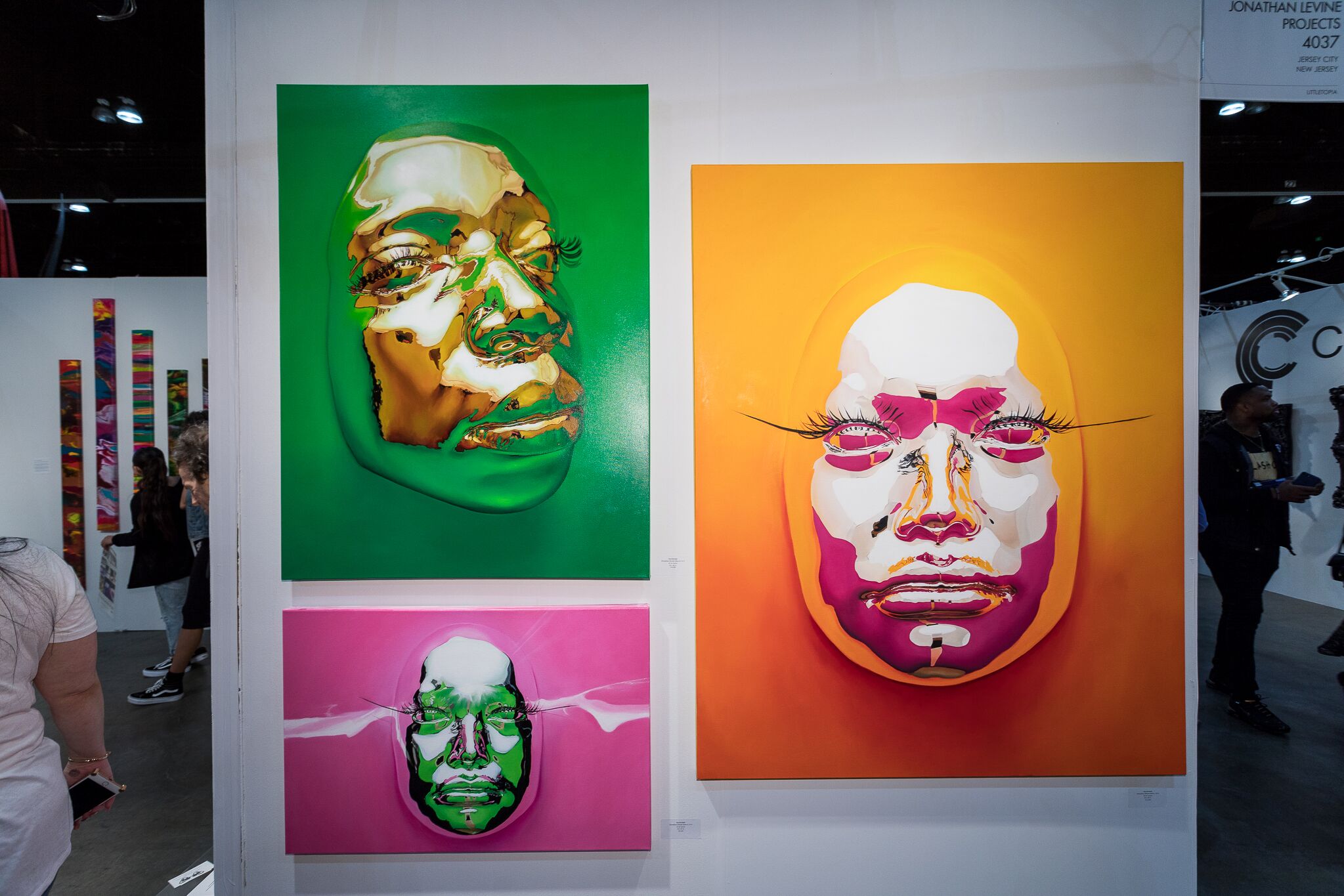 Some Kip Omolade Paintings from the Jonathan Levine Booth