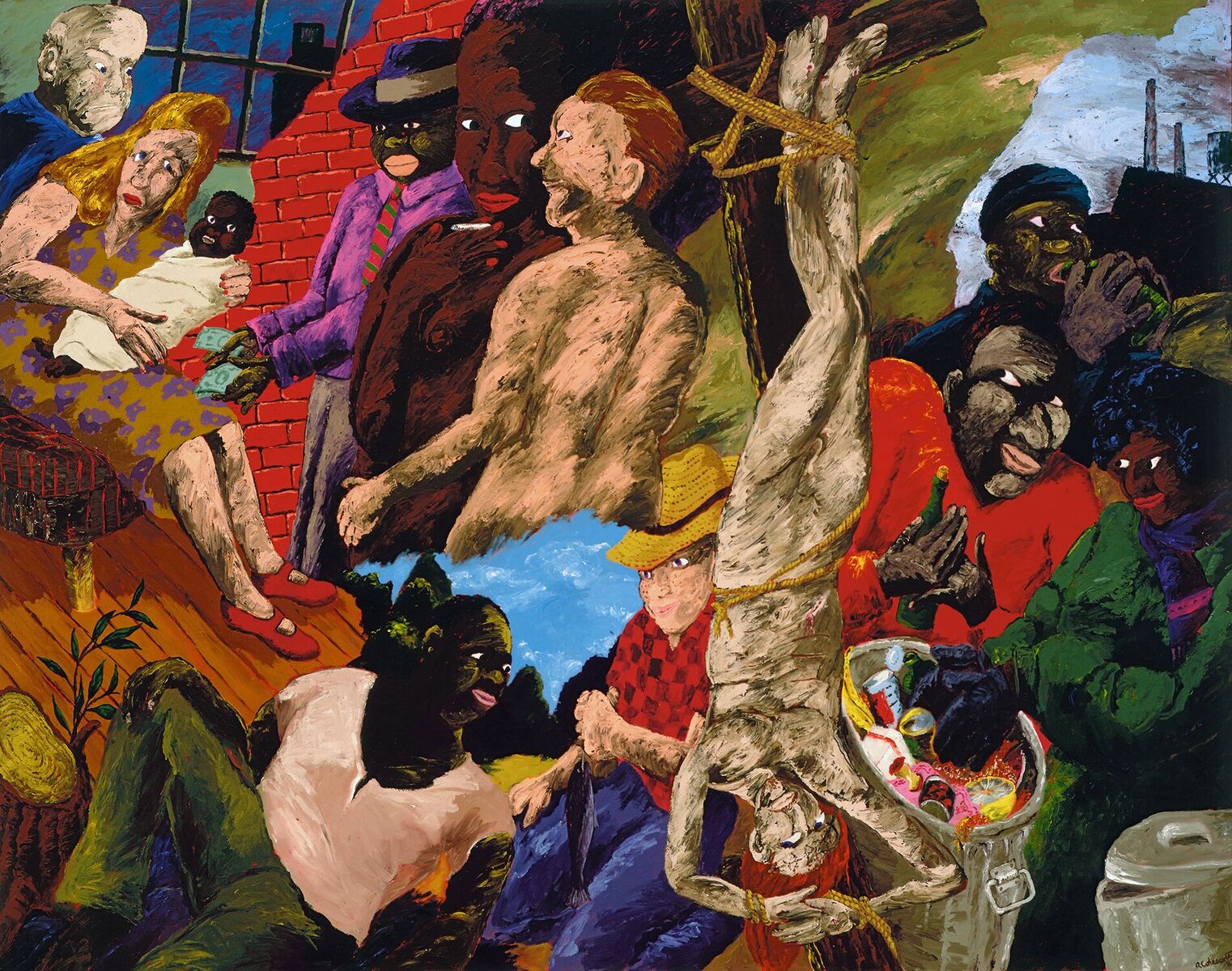 Knowledge of the Past is the Key to the Future: Upside Down Jesus and the Politics of Survival, 1987, Robert Colescott