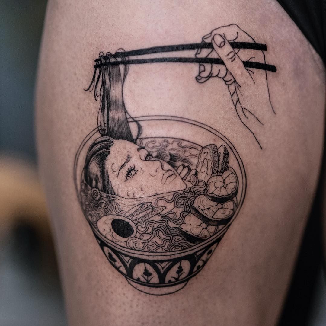 Japanese horror tattoo