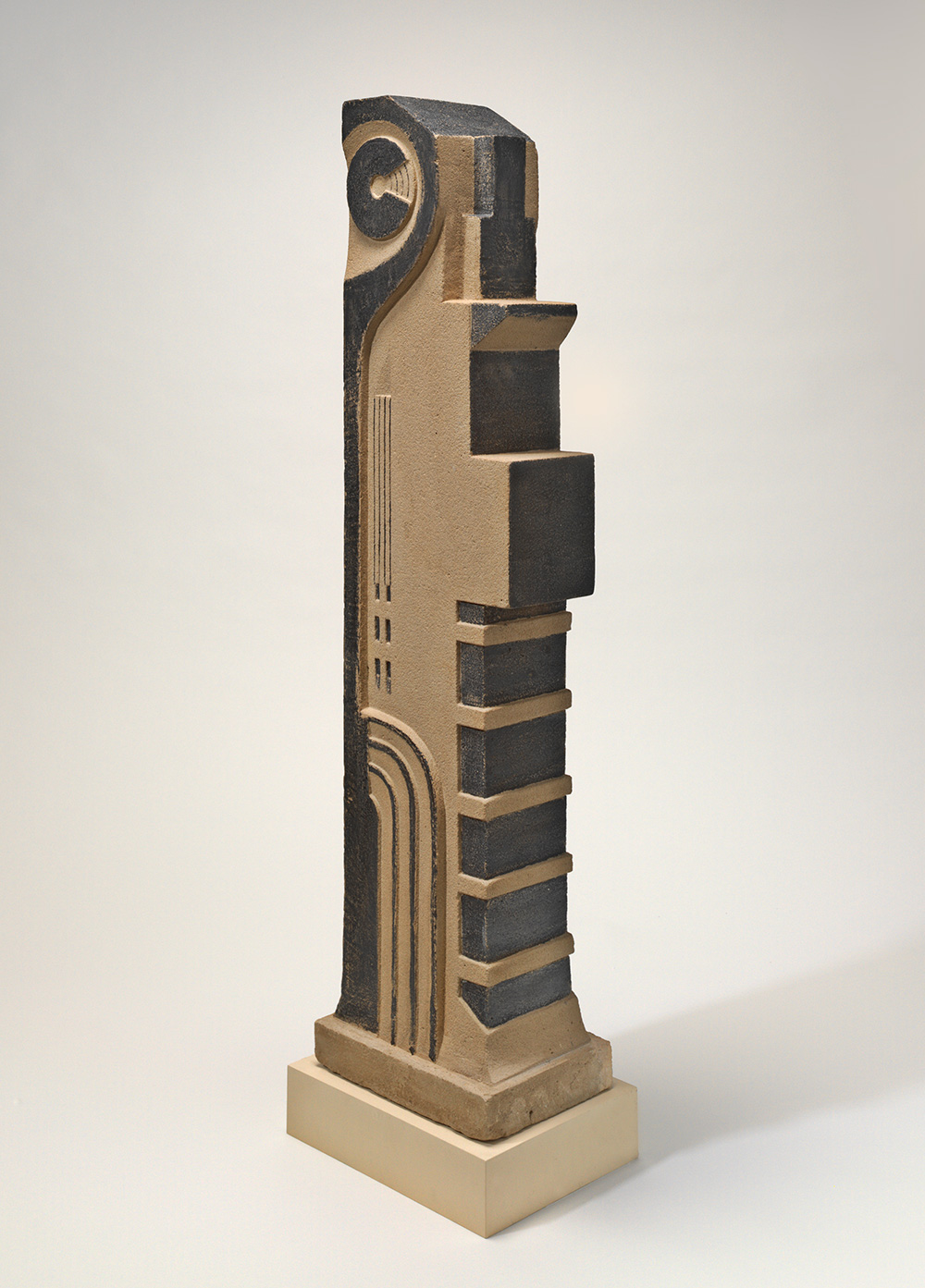 John Bradley Storrs, "Auto Tower, Industrial Forms (part A)," ca. 1922. Cast concrete, painted, 60 x 10 in. (152.4 x 25.4 cm). National Gallery of Art, Washington, DC, Gift of Deborah and Ed Shein, 2008.33.2. © The Estate of John Storrs, courtesy of Richard Gray Gallery, Chicago/New York