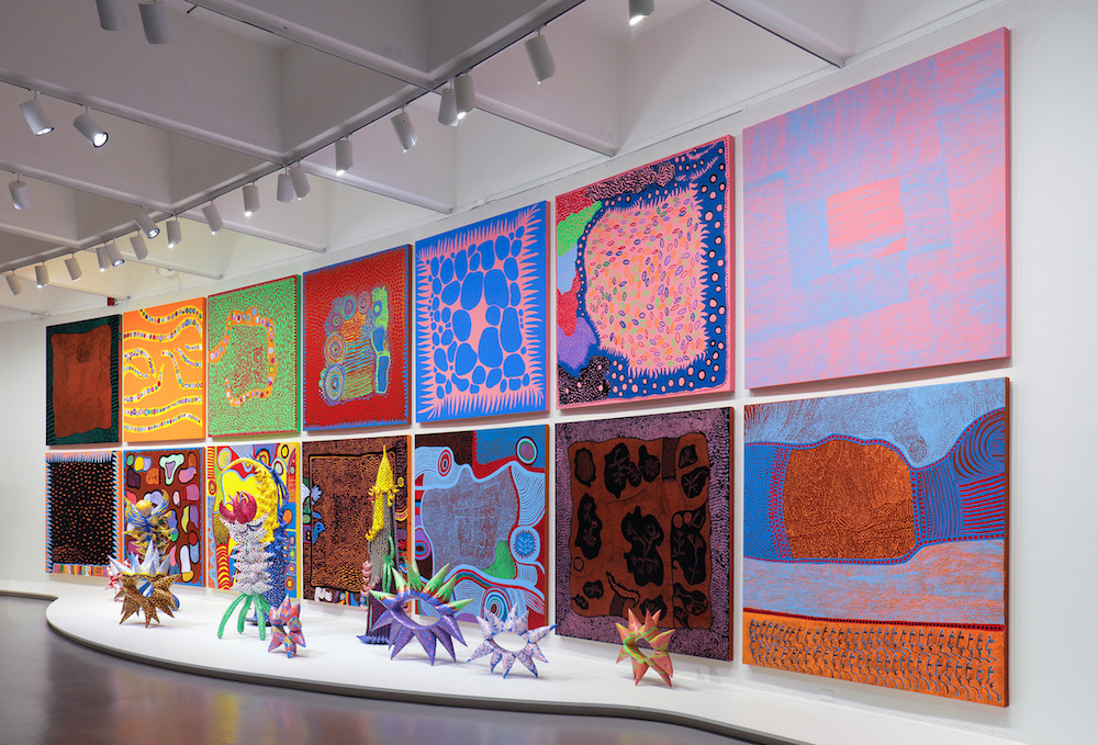 Selected works from My Eternal Soul (2009–present) at the Hirshhorn Museum and Sculpture Garden, 2017. © Yayoi Kusama. Photo by Cathy Carver