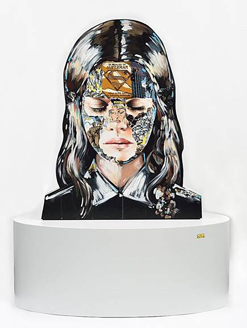 Sandra Chevrier, La Cage et le commencement, 2015, acrylic on hand carved wood panel, 50” x 46” x 24”, Courtesy of C.O.A. Gallery, Montréal,  Québec, Canada