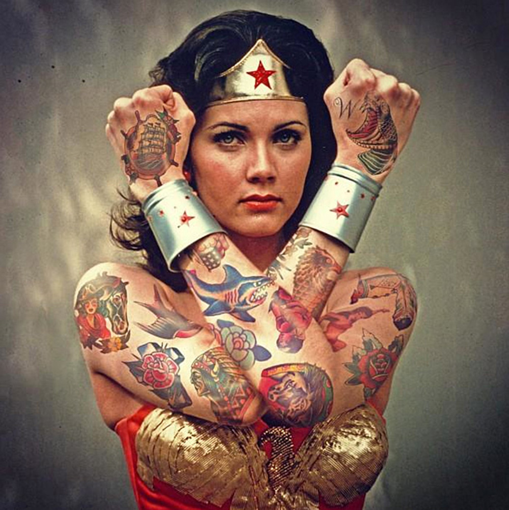 Cheyenne Randall, Wonder Woman, 2014, print, 21” x 17”