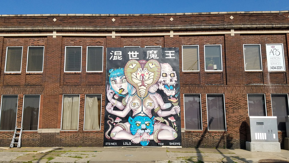 Collab Mural from Lauren YS, Sheryo, Yok, and Steiner
