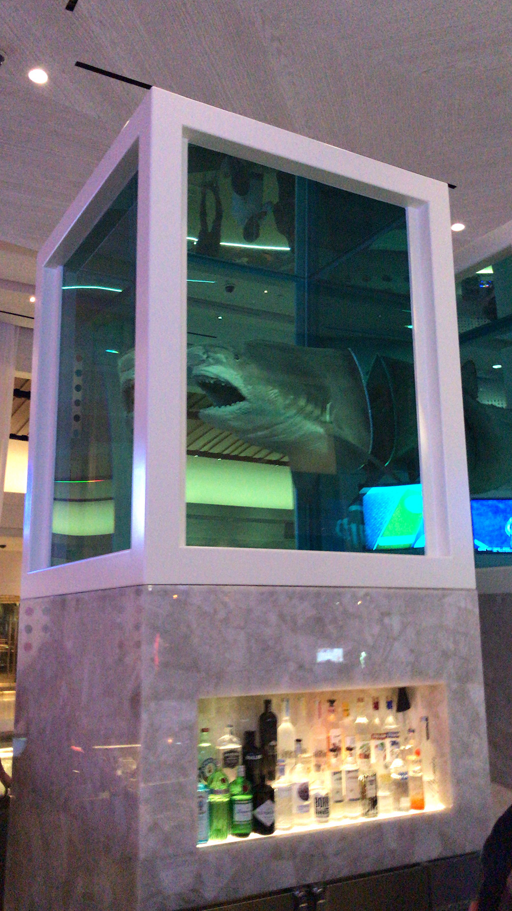 Damien Hirst at the bar
