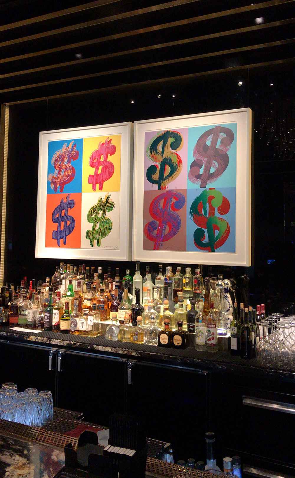 Andy Warhol at another of the casino