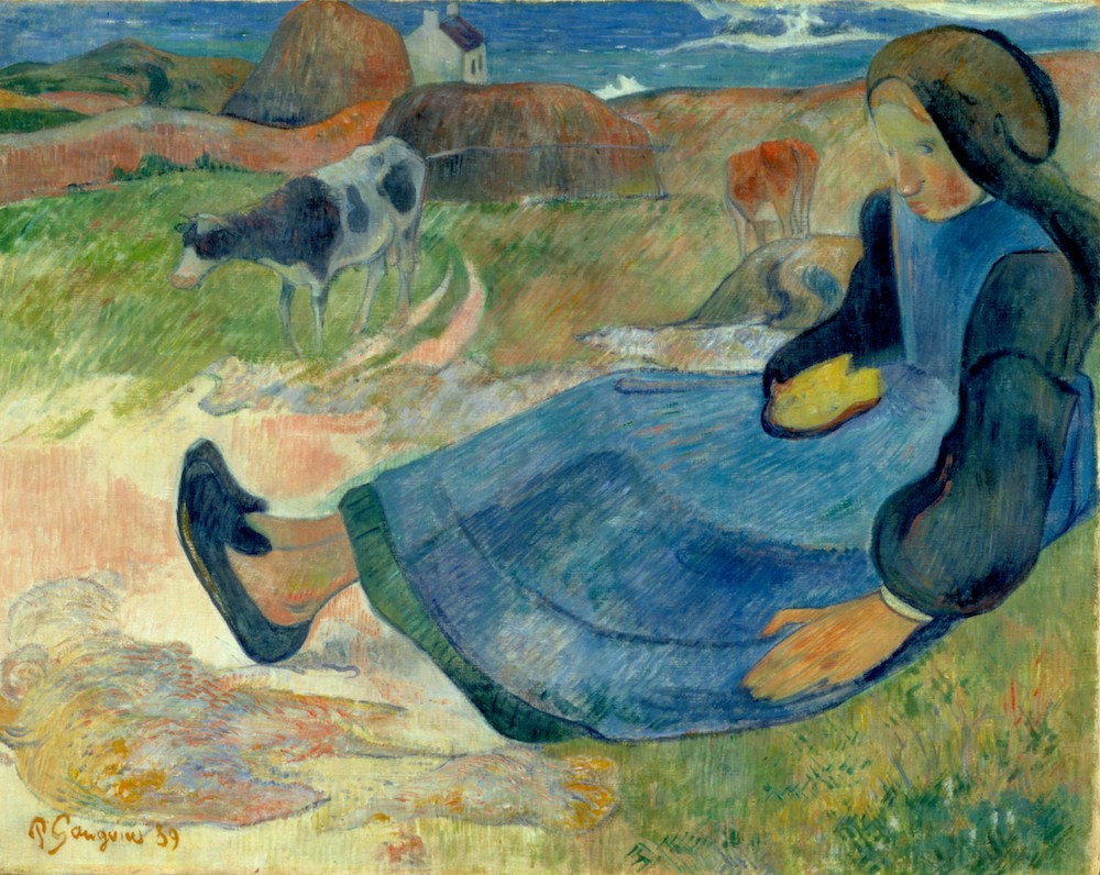 Paul Gauguin, "Breton Girl," 1889. Oil on canvas, 28 1/8 x 35 5/8 in. (71.5 x 90.5 cm). Ny Carlsberg Glyptotek, Copenhagen, 1827. Photograph by Ole Haupt, © Ny Carlsberg Glyptotek, Copenhagen