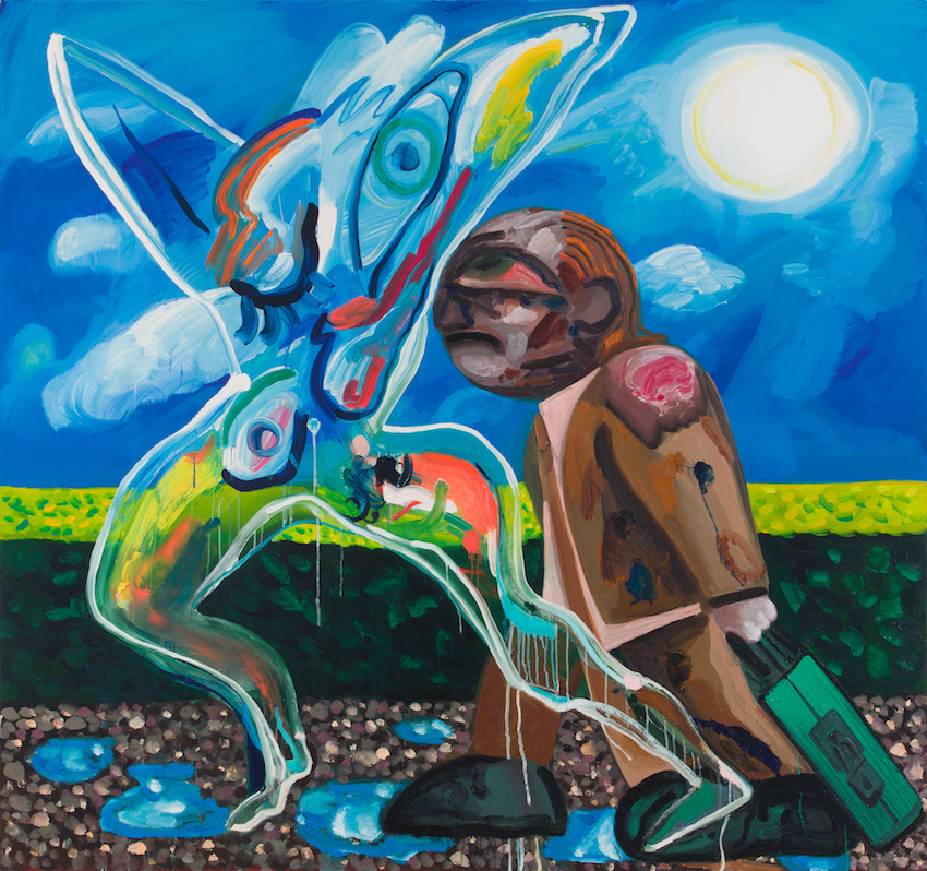 Trouble and Appearance 2018 Oil on canvas 90 x 96 inches 228.6 x 243.8 cm (ScH 18/028)