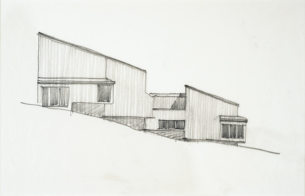 MLTW, Sketch for Condominium One, 1964, collection SFMOMA, gift of William Turnbull; © MLTW