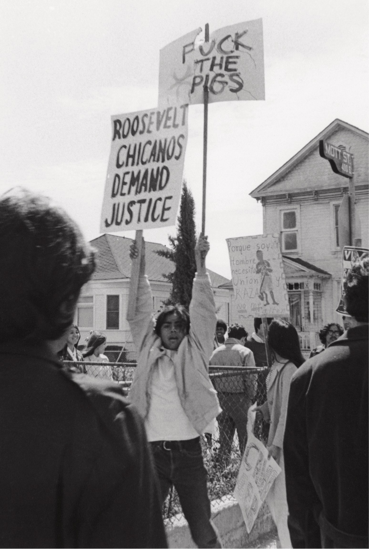 The student walkouts, known as “blowouts,” in Boyle Heights, 1968. © George Rodriguez