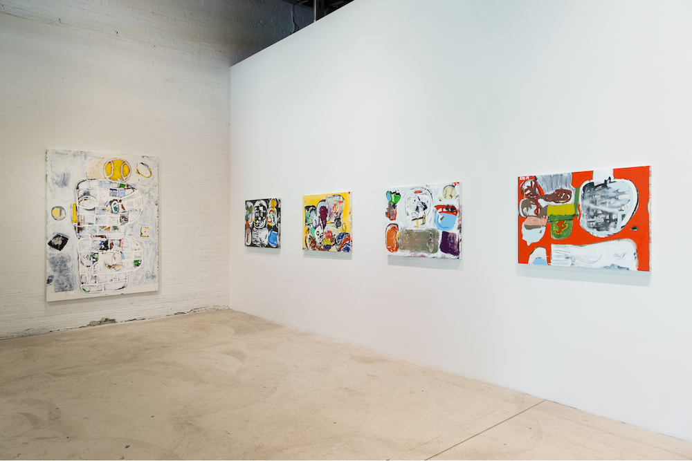 Installation view left to right:  Muscle Memory, 2019   Before Futures, 2019   Disagreement in Yellow, 2019   Smash, 2019 Untitled, 2019   Photo by Tim Johnson 