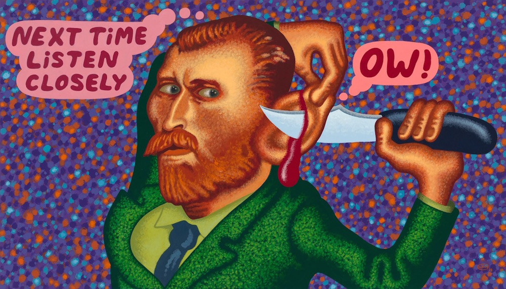 Peter Saul, "Van Gogh Cuts Off His Ear"