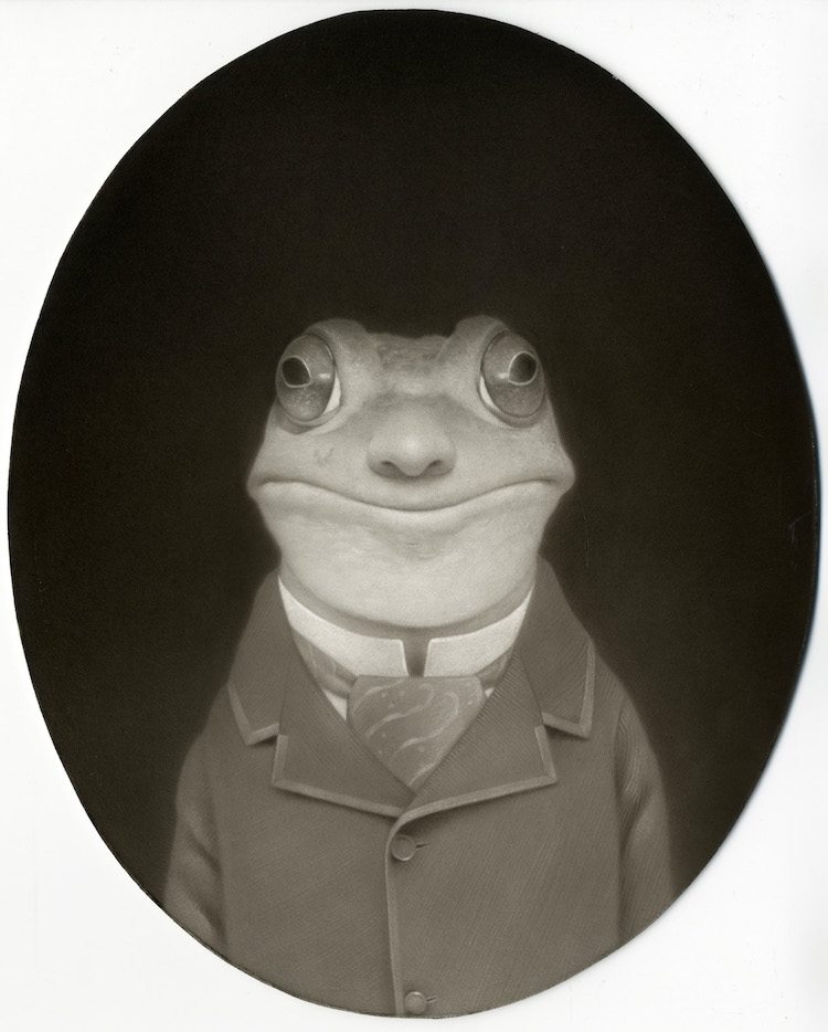 Travis Louie, “Gary the Frogman”, acrylic on board, 10 x 8 inches